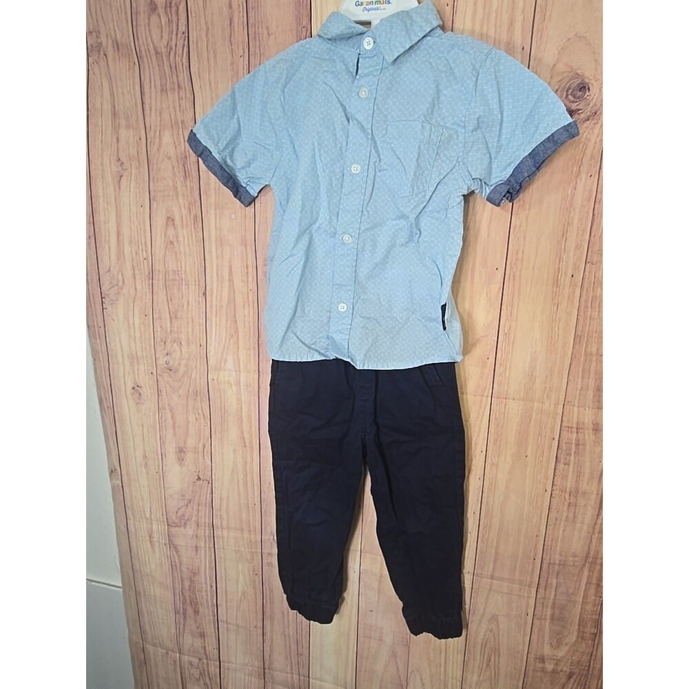 NWOT 2 Piece Ben Sherman Boys Shirt/Pant 24Mo Blue Button Up